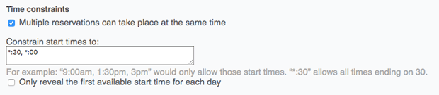 Set time constraints for your salon online booking calendar