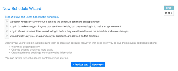 Control access of your online booking calendar