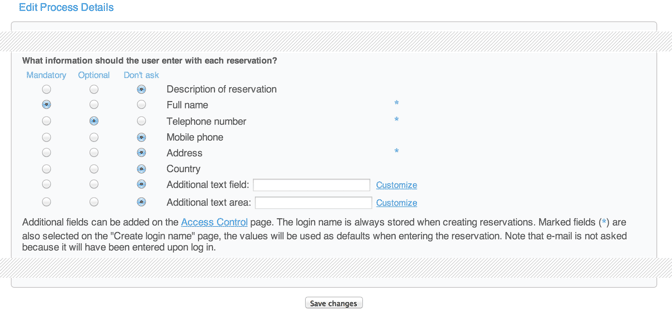 Additional text field