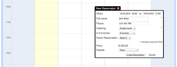 Example custom field