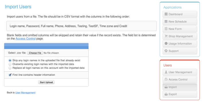 Import users to your appointment schedule