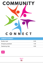 Example of a SuperSaaS schedule on a mobile device for local councils