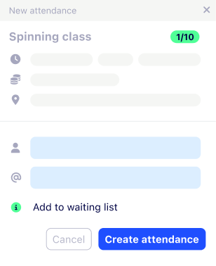 Appointment modal cut out