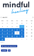 Example of a SuperSaaS schedule on a mobile device for therapy services