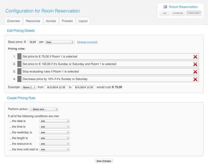 Time-based discount example
